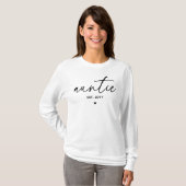 Auntie Established Elegant Typography New Aunt T-Shirt (Front Full)