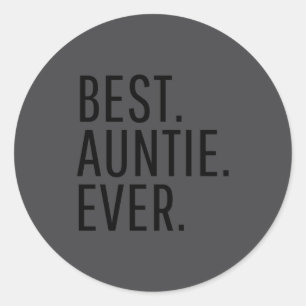 Auntie Ever Funny Auntie  Classic Round Sticker