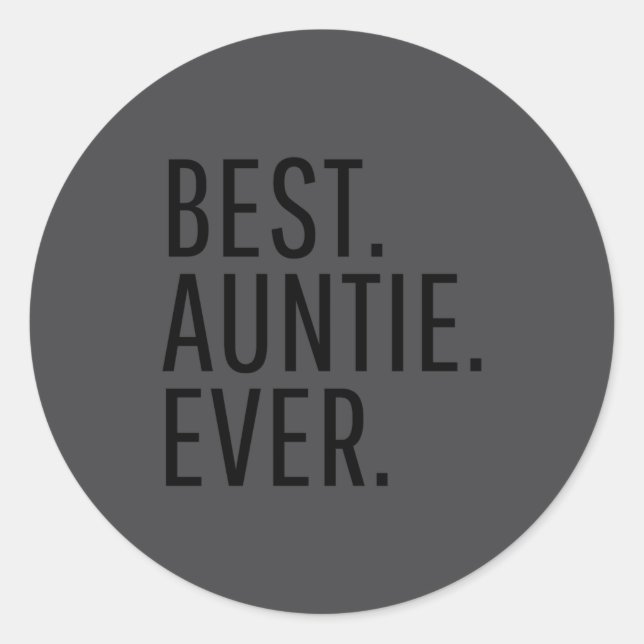 Auntie Ever Funny Auntie  Classic Round Sticker (Front)