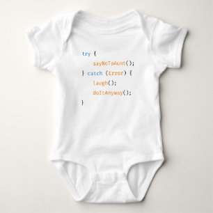 Auntie Funny Developer Baby Code Saying Bodysuit