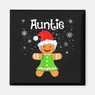 Auntie Gingerbread Family Matching Christmas Women Magnet