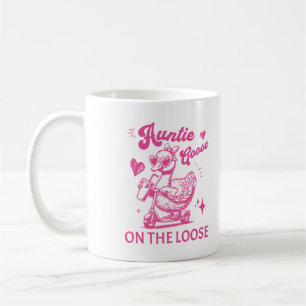 Auntie Goose On The Loose Cute Farm Animal Graphic Coffee Mug