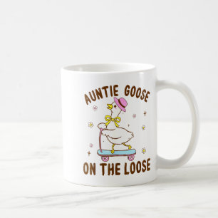 Auntie Goose On The Loose Funny Birthday Matching  Coffee Mug