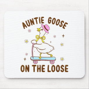 Auntie Goose On The Loose Funny Birthday Matching  Mouse Mat