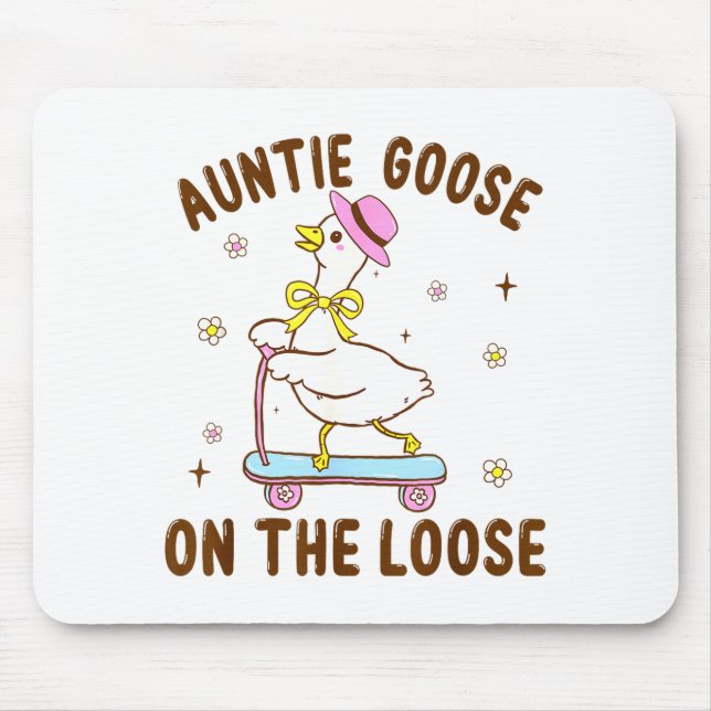 Auntie Goose On The Loose Funny Birthday Matching  Mouse Mat (Front)