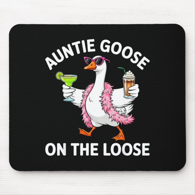 Auntie Goose On The Loose Funny Goose Gles St Patr Mouse Mat (Front)