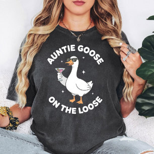 Auntie Goose On The Loose Martini Sunglasses T-Shirt