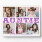 AUNTIE I Love You 6 Photo Collage Purple Pink 8x10