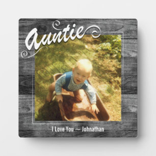 Auntie I love You Photo Plaque