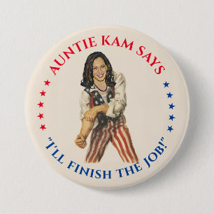 Auntie Kam 2024 7.5 Cm Round Badge