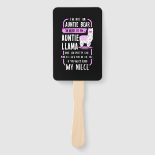 Auntie Llama Hand Fan
