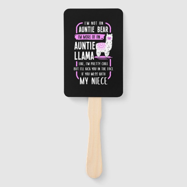 Auntie Llama Hand Fan (Front)