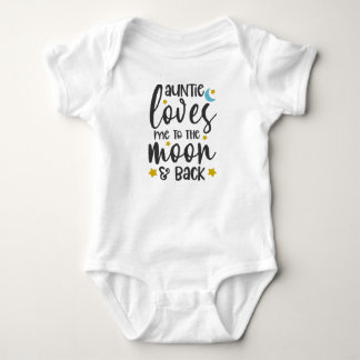 Auntie Loves Me To The Moon And Back Baby Bodysuit