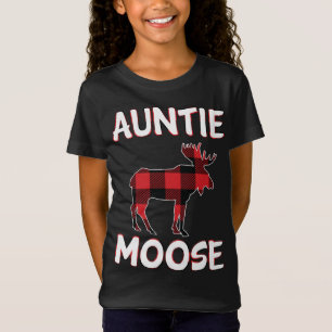 Auntie Moose Plaid Family Matching Christmas T-Shirt