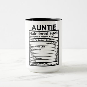 Auntie Nutritional Facts Mug