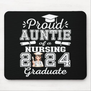 Auntie Of A Nursing Graduate 2024 Girl Family Matc Mouse Mat