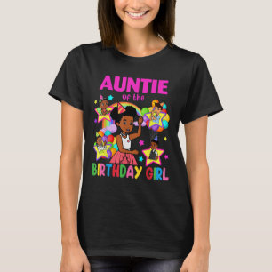 Auntie Of Birthday Girl Gracie Birthday Dolls Girl T-Shirt