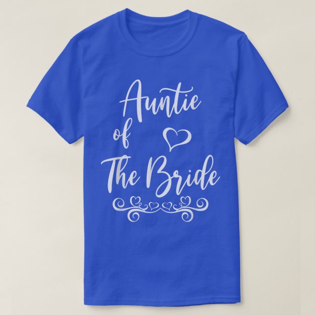 Auntie of Bride & Groom Wedding Matching  T-Shirt (Design Front)