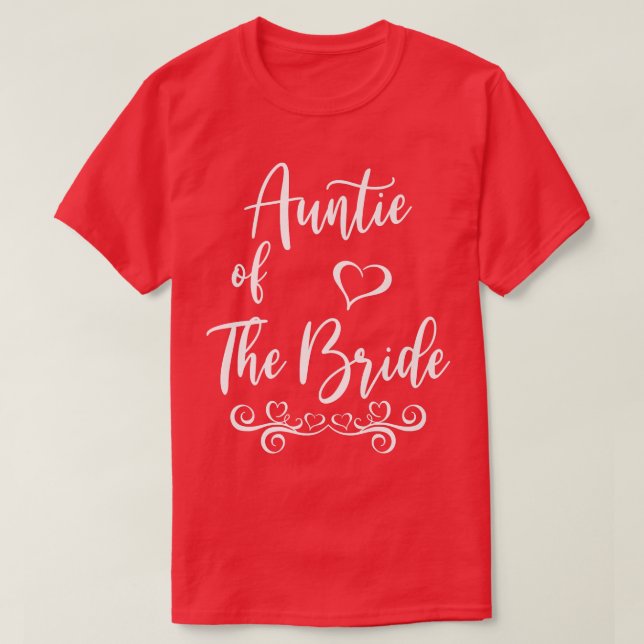 Auntie of Bride & Groom Wedding Matching  T-Shirt (Design Front)