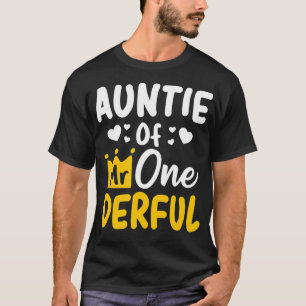 Auntie of Mr Onederful 1st Party Matching Family  T-Shirt