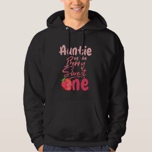 Auntie Of The Berry Sweet One Strawberry First Bir Hoodie