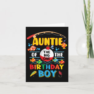 Auntie Of The Big One Fishing 1st Birthday Ofishal Card