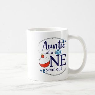 Auntie Of The Big One Fishing Boy First Birthday O Coffee Mug