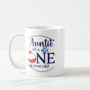 Auntie Of The Big One Fishing Boy First Birthday O Coffee Mug