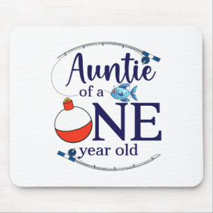 Auntie Of The Big One Fishing Boy First Birthday O Mouse Mat