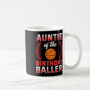 Auntie Of The Birthday Boy Bysketbyll Bday Celebra Coffee Mug