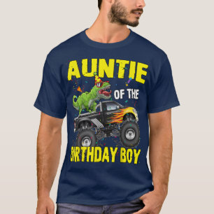 Auntie Of The Birthday Boy Dinosaurs T Rex Monster T-Shirt