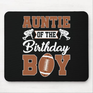 Auntie Of The Birthday Boy Football Party Family M Mouse Mat