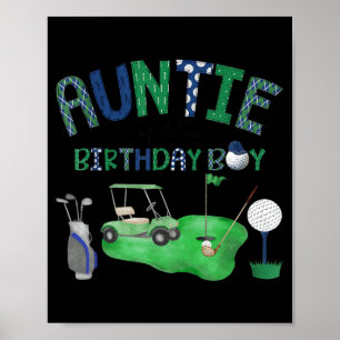 Auntie of The Birthday Boy Golf Hole in One Party Poster