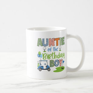 Auntie Of The Birthday Boy Golf Lover Family Match Coffee Mug