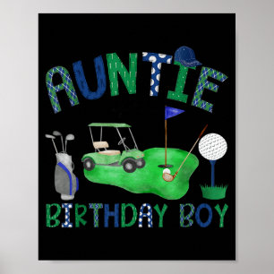 Auntie of The Birthday Boy Hole in One Golf Lover Poster