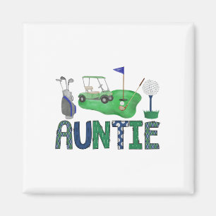 Auntie Of The Birthday Boy Hole In One Golf Sport Magnet