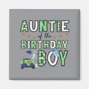 Auntie Of The Birthday Boy Hole In One Golf Sport Magnet