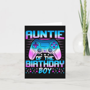 Auntie Of The Birthday Boy - Matching Video Game B Card