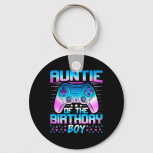 Auntie Of The Birthday Boy - Matching Video Game B Key Ring
