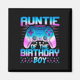 Auntie Of The Birthday Boy - Matching Video Game B Magnet