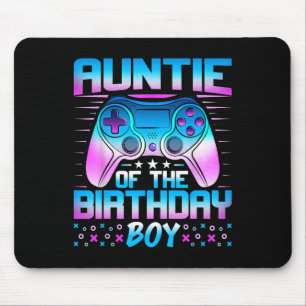 Auntie Of The Birthday Boy - Matching Video Game B Mouse Mat