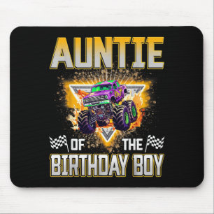 Auntie Of The Birthday Boy Monster Truck Birthday  Mouse Mat