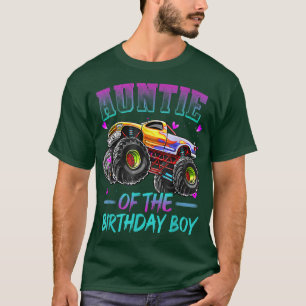 Auntie of the Birthday Boy Monster Truck Birthday T-Shirt