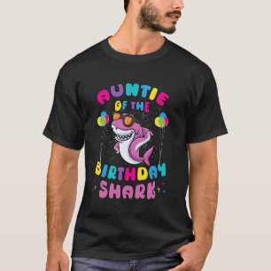 Auntie of the Birthday Boy Shark Lover Kids Family T-Shirt