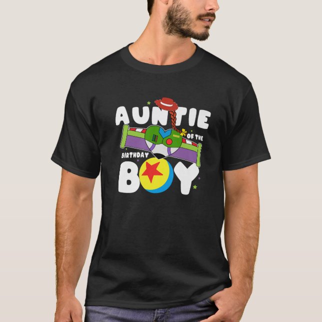 Auntie Of The Birthday Boy Toy Lover Funny Story T T-Shirt (Front)