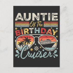 Auntie of the Birthday Cruiser Vacation Postcard