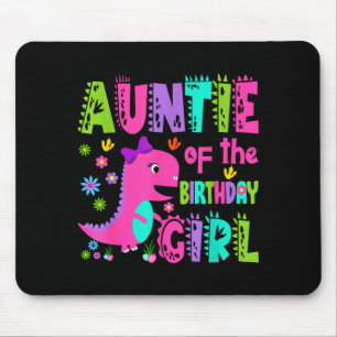 Auntie of the birthday girl saurus rex dinosaur mouse mat