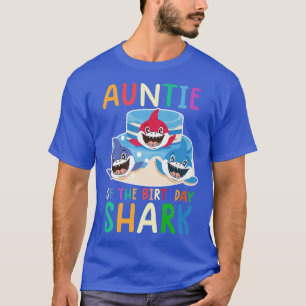 Auntie of the birthday shark shirt birthday family