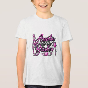 Auntie Of The Bride - Groom And Bride Beautiful Ce Tri-Blend Shirt