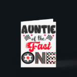 Auntie Of The Fast One Car Racing Dad 1st Birthday Card<br><div class="desc">Auntie Of The Fast One Car Racing Dad 1st Birthday Boy</div>